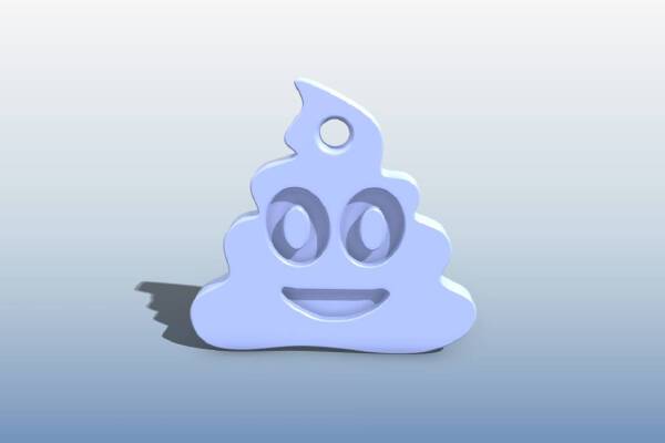 Poop Emoji Keychain | 3d print model
