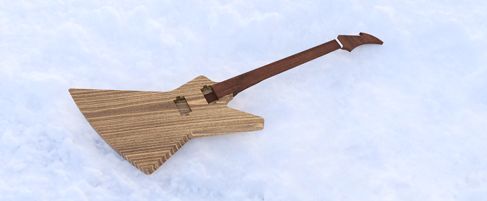 Gibson Explorer customizable electric guitar for CNC milling | 3d print model