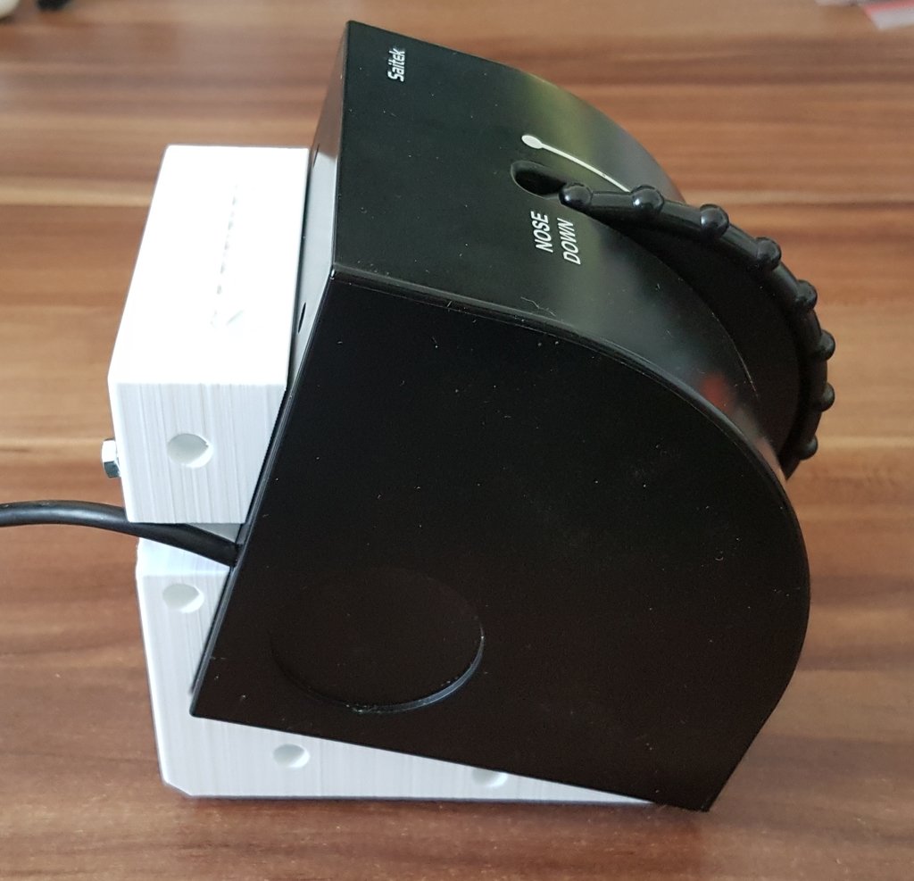 Saitek throttle angle changer for Agronn's X-Top Pro flight panel