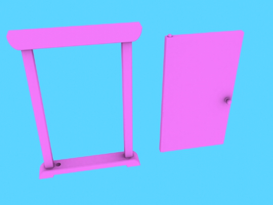 Doraemon's Anywhere Door (cartoon ver) | 3d print model