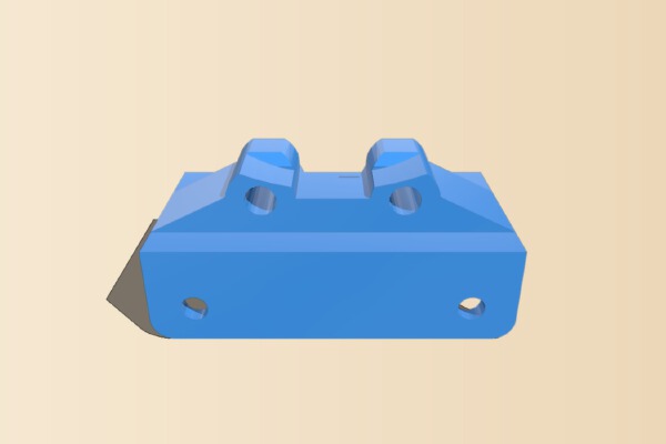 Traxxas bumper adapter Rear | 3d print model