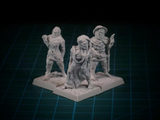 Townsfolk zombie 28mm (supportless, FDM friendly) | 3d print model