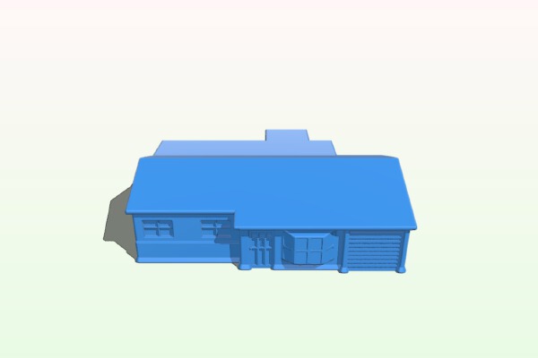 Bayshore Seagrape Christmas Village House | 3d print model