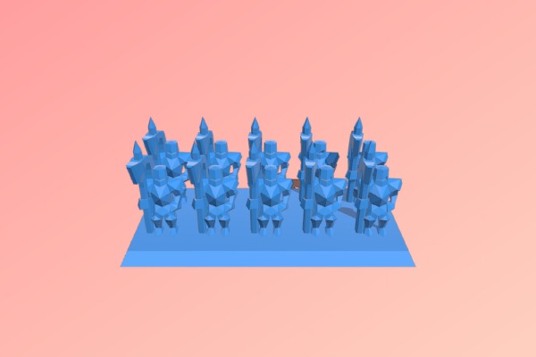 10mm Heavy Halberdier Warmasters | 3d print model