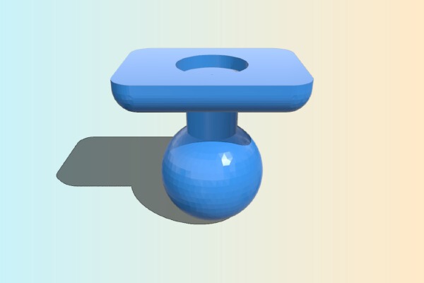 RAM compatible Round Arm Mount 1" ball | 3d print model