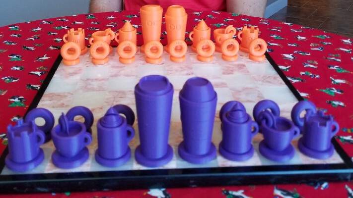 Dunkin' Chess Set | 3d print model