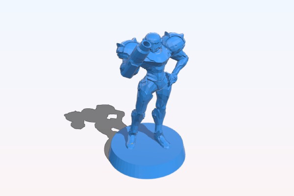 Samus Aran 28mm scale w_base | 3d print model