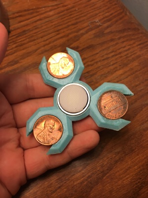 Penny Weighted Fidget Spinner | 3d print model