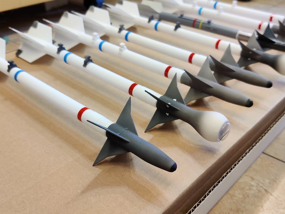 Super lightweight AIM 9 Sidewinder 1:10 for Freewing JETs