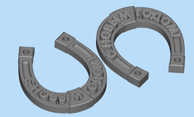 Horseshoe (подкова С НОВЫМ ГОДОМ) | 3d print model