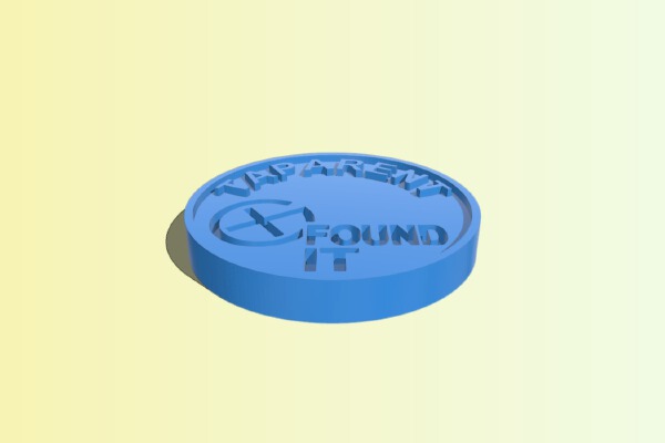 Geocache Coin | 3d print model