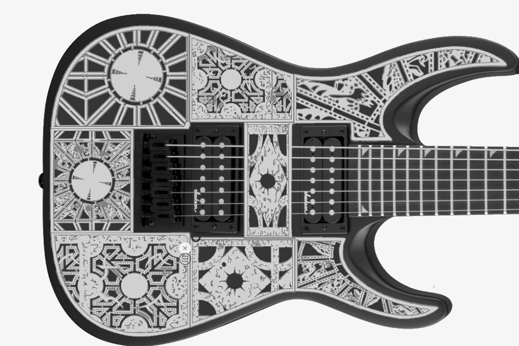 Jackson Dinky JS22-7 hellraiser detail