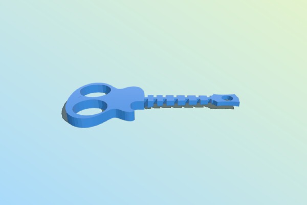 Guitar Earbud Holder | 3d print model
