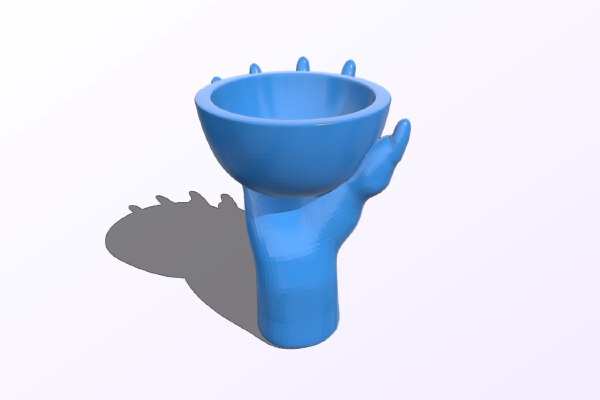 Hand with Bowl Werewolf | 3d print model