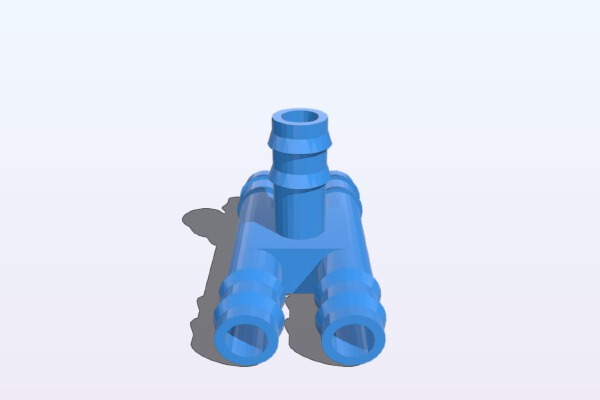 gardening hose pipe 12mm spliter 1 to 4 | 3d print model