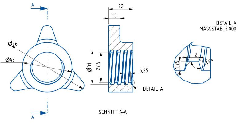 Dumbbell Nut _ Kurzhantel Mutter | 3d print model