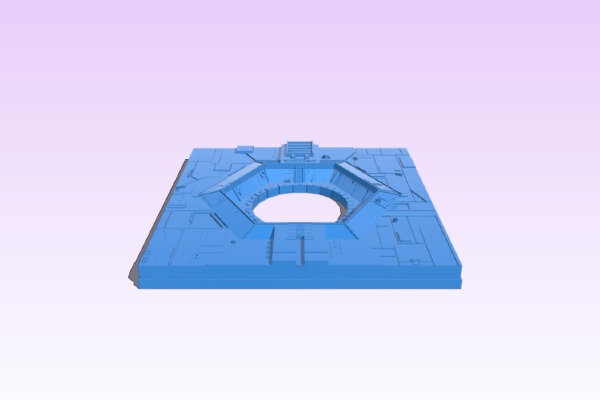 Death Star Surface Tile 01H - Thermal Exhaust Port | 3d print model