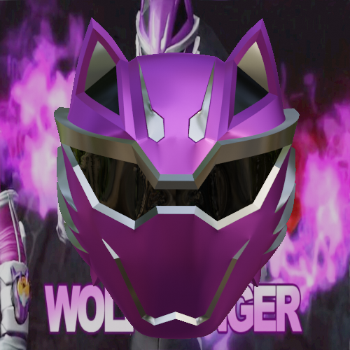 Violet Wolf Ranger Inspired Helmet