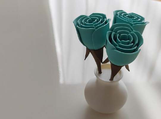 Roses & Vase | 3d print model