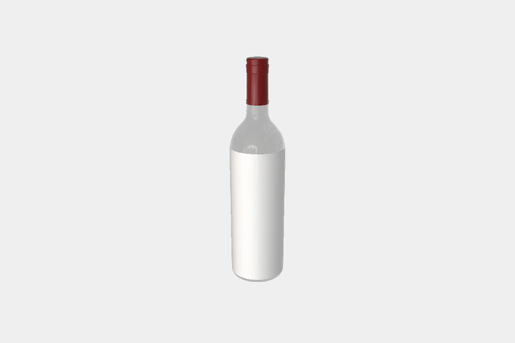 Standard White Wine Bottle Mockup