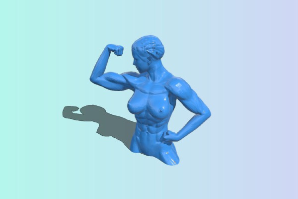 Muscle girl | 3d print model