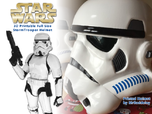 Full Scale Stormtrooper Helmet (wearable) | 3d print model