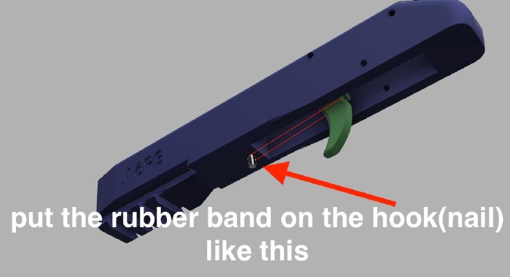 Rubber Band Gun | 3d print model
