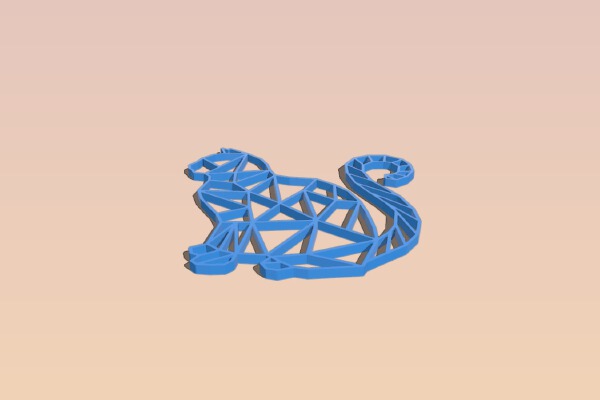Geometric Cat | 3d print model