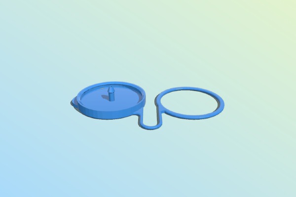 Nissan Almera_XTrail_Note_Leaf windshield washer tank cap with chain | 3d print model