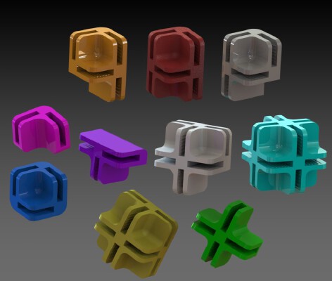 Connection to glass or acrilic 4mm thickness | 3d print model
