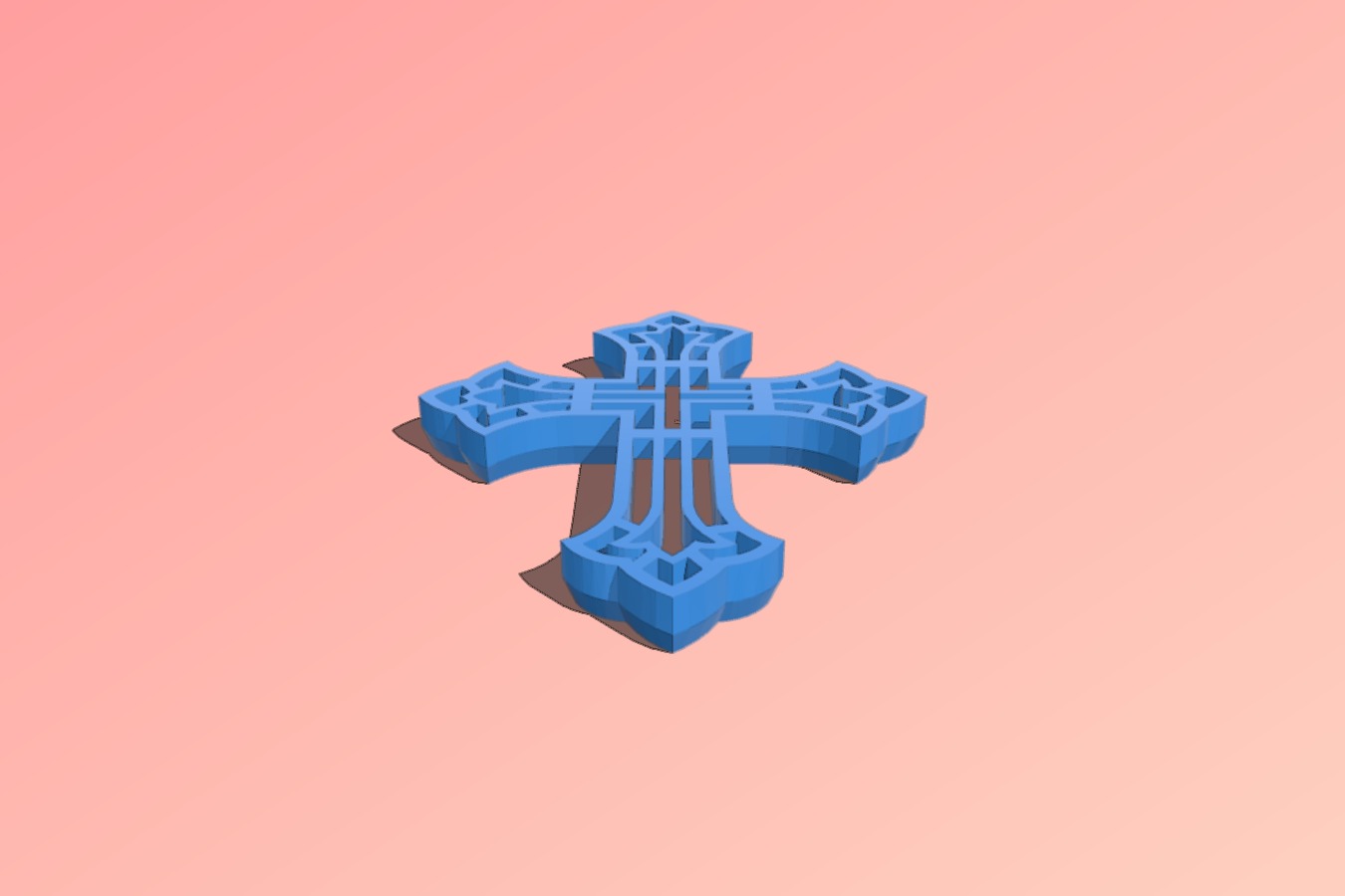 3D Cross Cookie Cutter