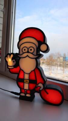 Santa LED Christmas light | 3d print model