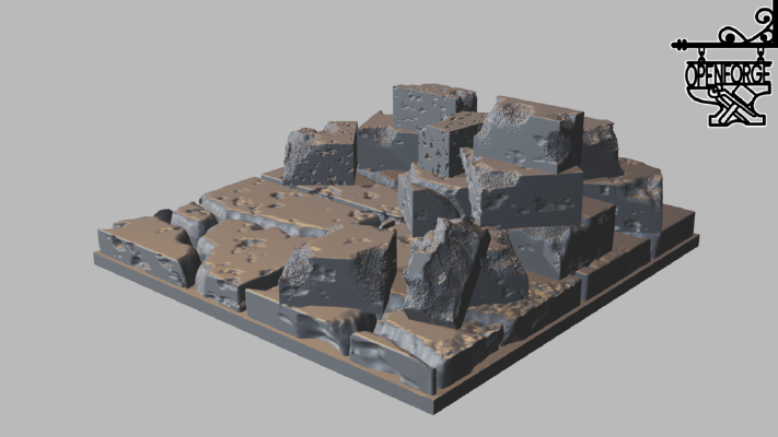 Cut-Stone Ruined Floors | 3d print model