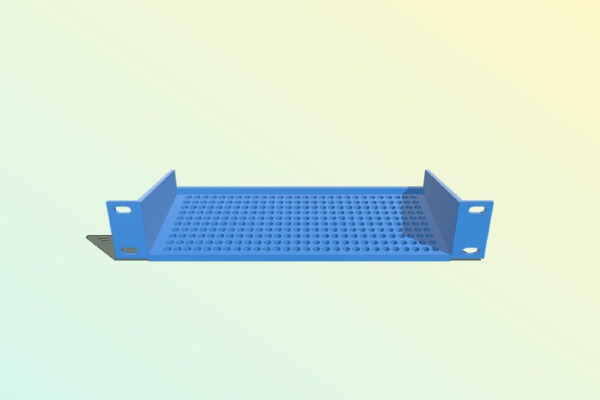 Unifi switch ventilated shelf for 10 inch rack | 3d print model