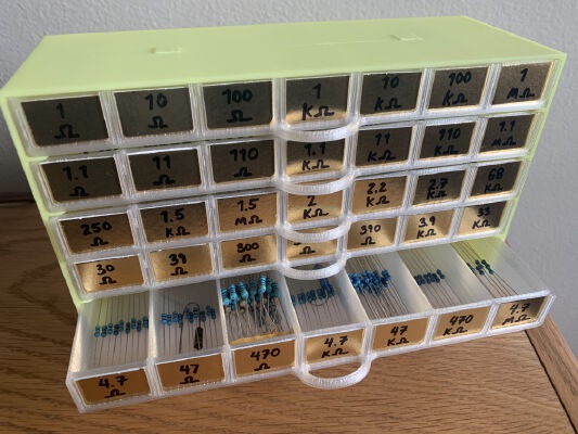 Resistor Storage Drawers | 3d print model