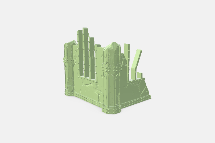 terrain wall for 40k warhammer | 3d print model