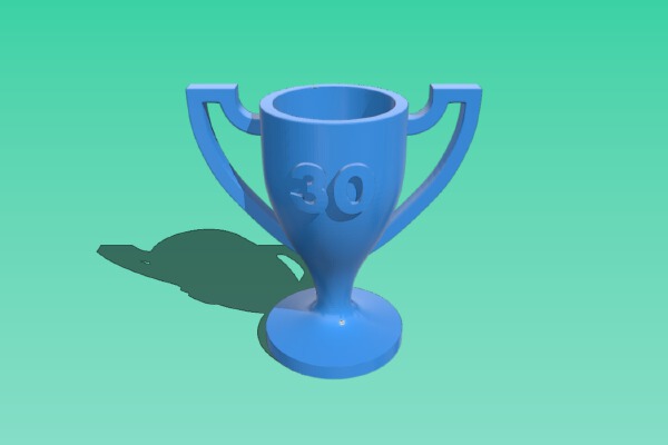 Trophy - 30 years old | 3d print model