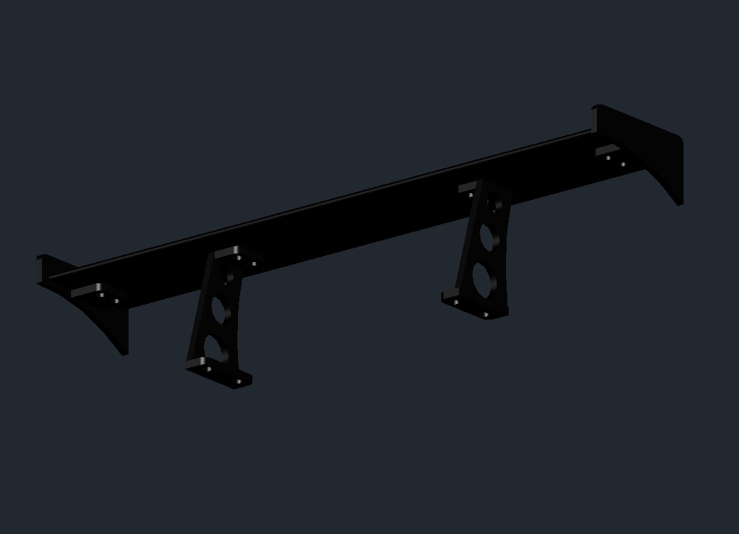 RONRAYSING GT WING 1_10 scale (Approx_Varies 180mm x 30mm x 37)