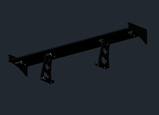 RONRAYSING GT WING 1_10 scale (Approx_Varies 180mm x 30mm x 37) | 3d print model