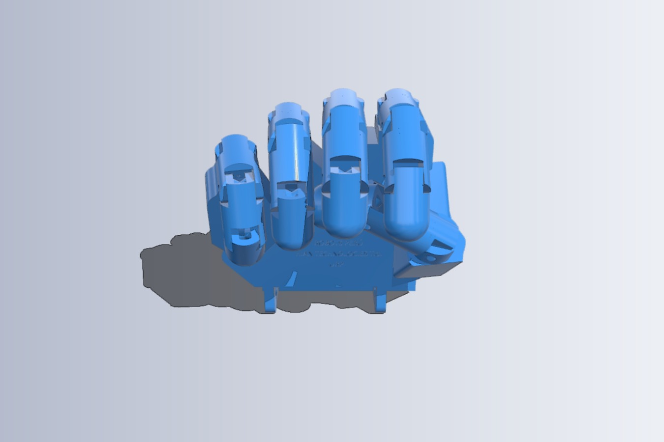 Renderizado 3 Mano Contraida