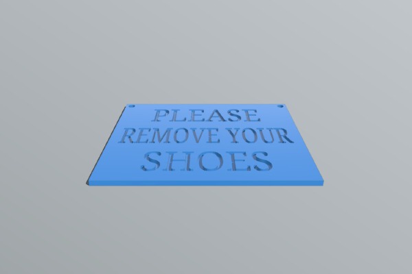 Sign - Please Remove Your Shoes | 3d print model