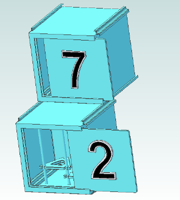Weighted number blocks -- Slide version | 3d print model