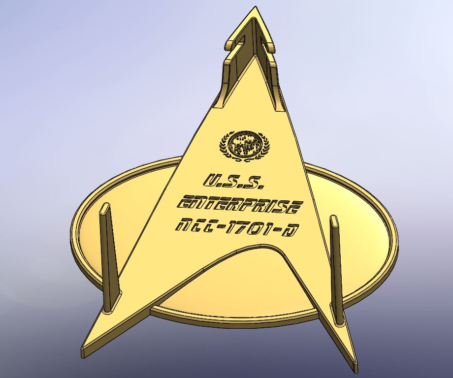Enterprise D 1:2000 model display stand