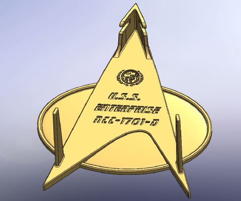 Enterprise D 1:2000 model display stand | 3d print model