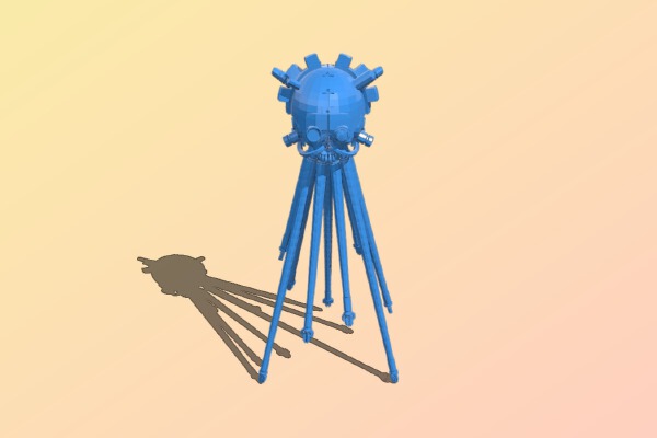 unexploded servo skull - admech - tm - gubbins | 3d print model