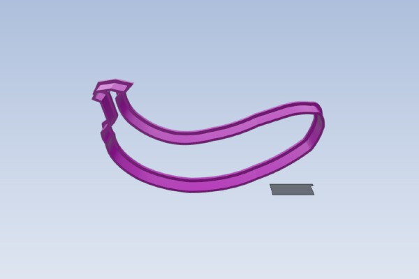 banana cookie cutter | 3d print model