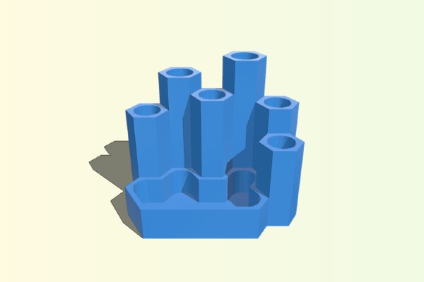 Pen Holder Hex Shape | 3d print model