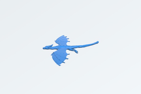 Low Poly Flying Dragon | 3d print model