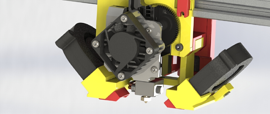 Re-D-Bot X cartridge for E3D Titan Aero and MGN12 rails | 3d print model