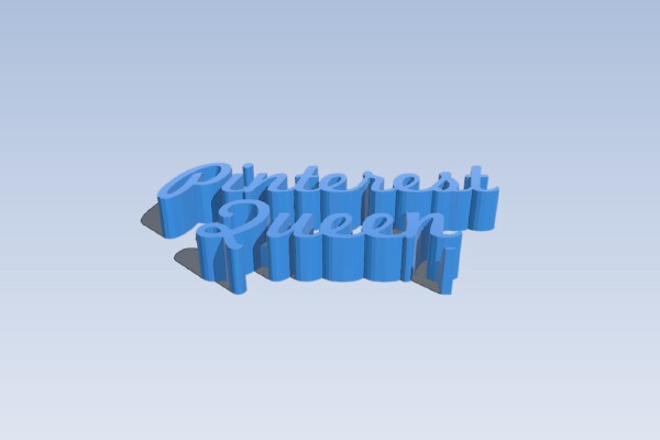 Pinterest Queen | 3d print model